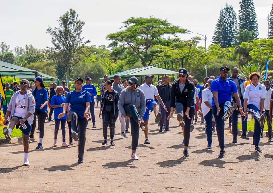 Rwanda:  First Lady Jeanette Kagame attends The Run Blue Race