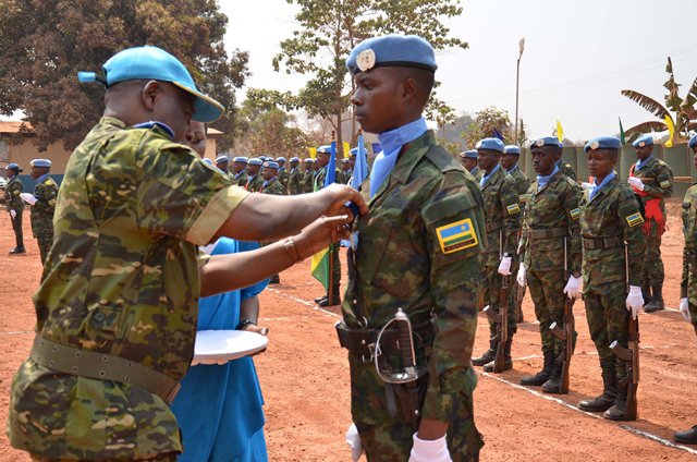 Rwanda Peacekeepers awarded UN medals for maintaining peace